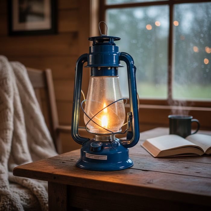21st Century Hurricane Lantern Assorted 12" & Crown Lamp Oil Emergency Bundle