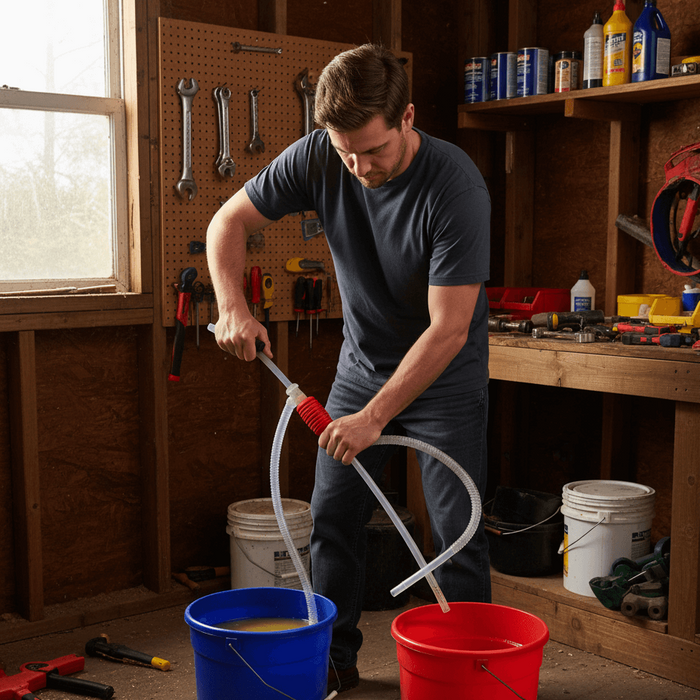 21st Century Manual Hand Siphon Pump Use For Water Oil Supply Transfer 2-Pack