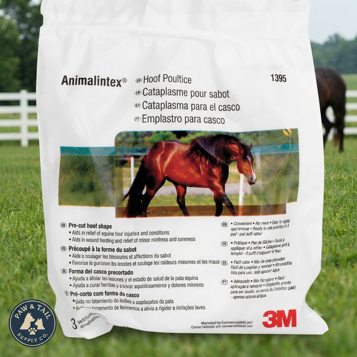 3M Animalintex Hoof Shaped Poultice Pad for Horses Ready to Use