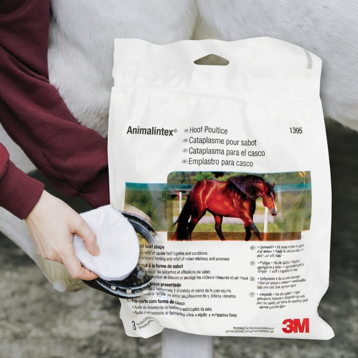 3M Animalintex Hoof Shaped Poultice Pad for Horses Ready to Use