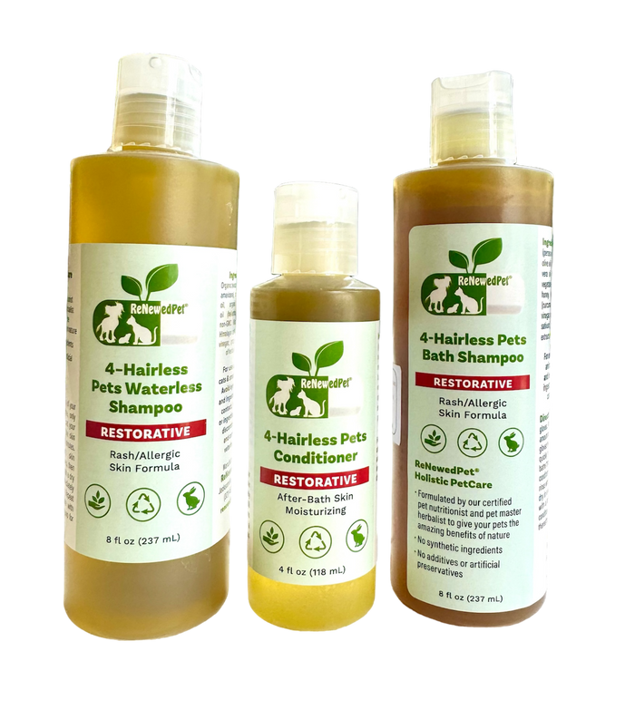 4 Hairless Pets Restorative Shampoo & Waterless Conditioner