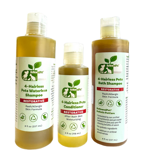 4 Hairless Pets Restorative Shampoo & Waterless Conditioner