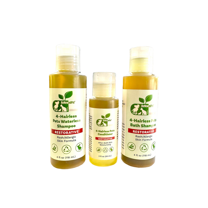 4 Hairless Pets Restorative Shampoo & Waterless Conditioner