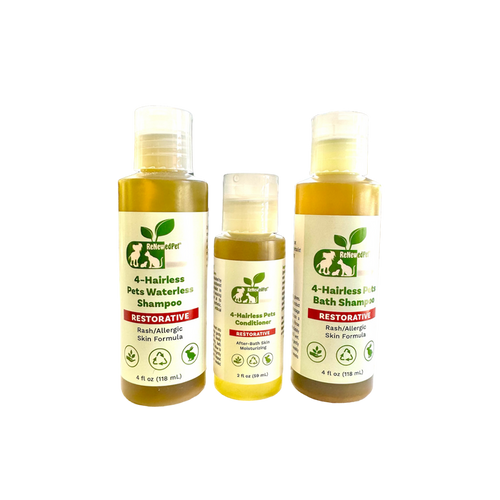 4 Hairless Pets Restorative Shampoo & Waterless Conditioner