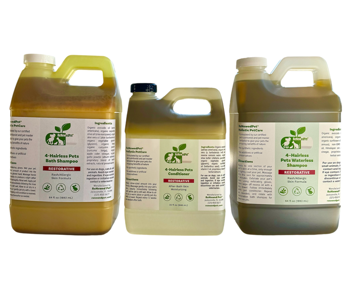 4 Hairless Pets Restorative Shampoo & Waterless Conditioner