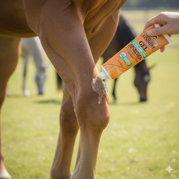 Absorbine Liniment Gel for Horses Soothes Muscles & Joints After Training 3 oz.