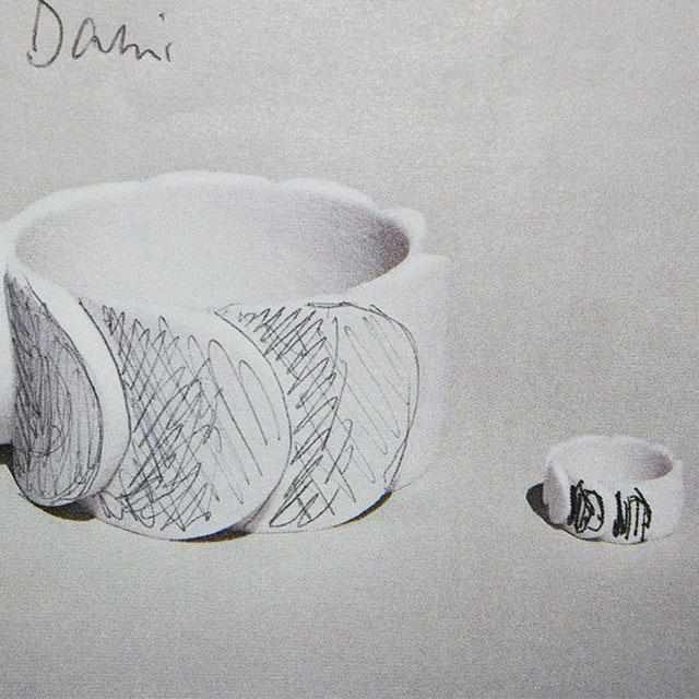 [ACCESSORY] SASKIA DIEZ DRAKE RING NO.2 (WHITE MATTE) | 2016/ | IMARI-ARITA WARES