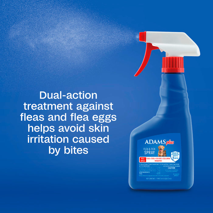 Adams Plus Pet Fleas & Ticks Spray for Cats and Dogs 32 oz. 2-Pack