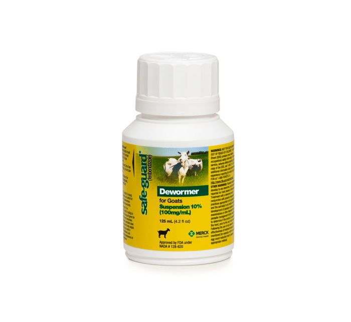 Adult Safe-Guard Goat Wormer Fenbendazole 125ml 2-pack