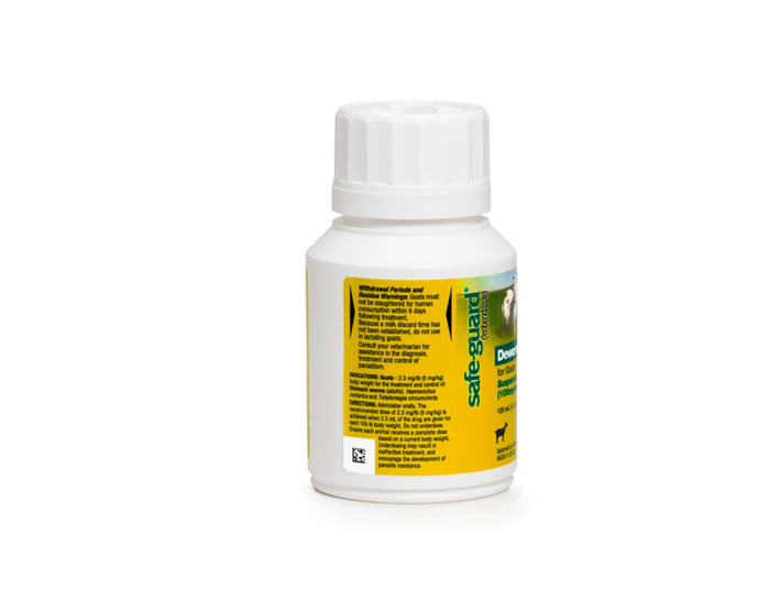 Adult Safe-Guard Goat Wormer Fenbendazole 125ml 2-pack