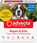 Advecta Ultra Flea Tick XL Dogs 4 Month Supply Waterproof Topical Fast Acting