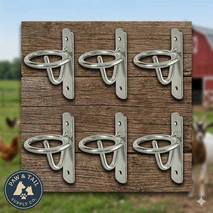 Aime Metal 2" Bucket Hook Hanger for Horse Feed & Water Buckets 6-Pack