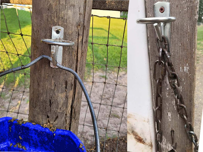 Aime Metal 2" Bucket Hook Hanger for Horse Feed & Water Buckets