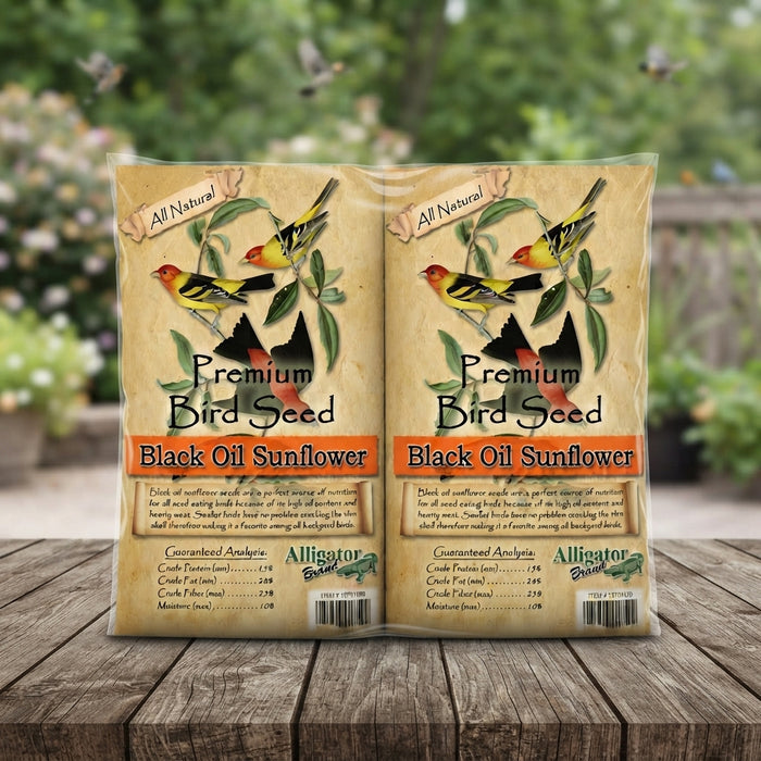 Alligator Brand Premium Black Oil Sunflower Bird Seed 5 lb. 2-Pack
