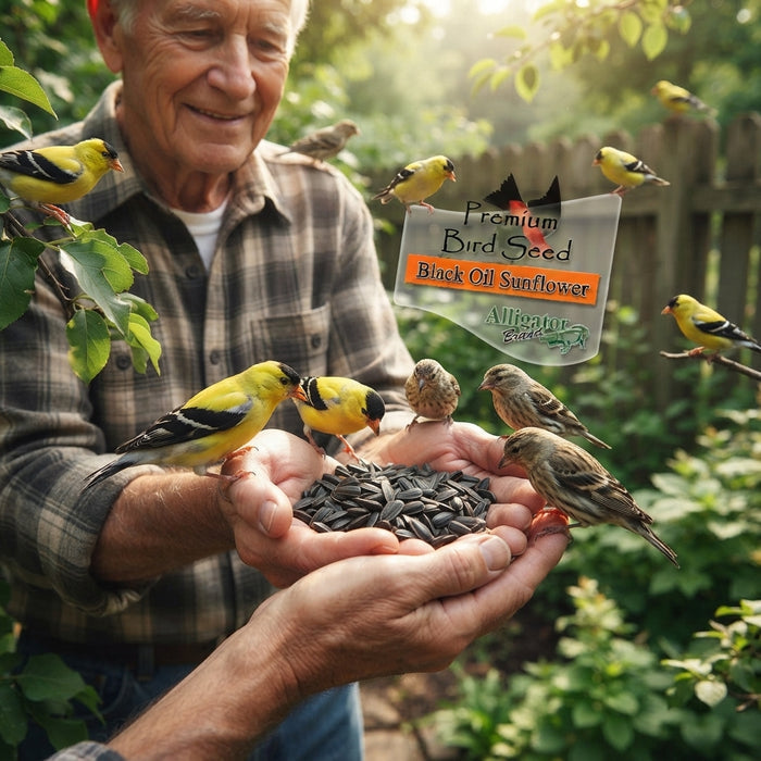 Alligator Brand Premium Black Oil Sunflower Bird Seed 5 lb. 2-Pack