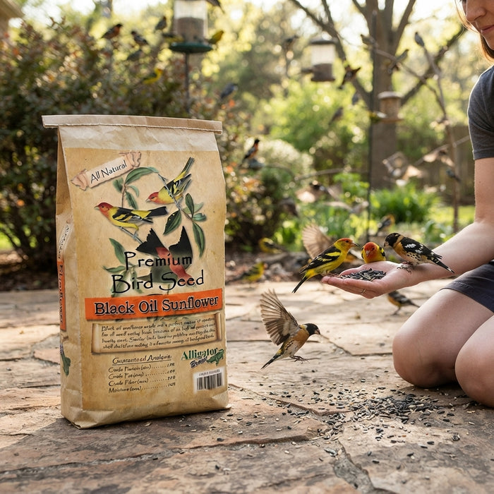 Alligator Brand Premium Black Oil Sunflower Bird Seed 5 lb.