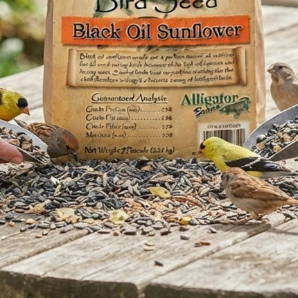 Alligator Brand Premium Black Oil Sunflower Bird Seed 5 lb.