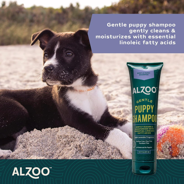 Alzoo Gentle Puppy Shampoo Plant-Based Sensitive Skin Eco-Friendly 8 oz. 3-Pack