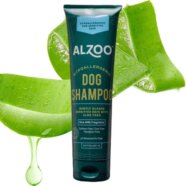 ALZOO Hypoallergenic Dog Shampoo Sensitive Skin Plant-Based 8 oz. 3-Pack