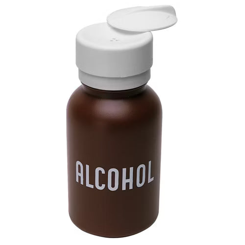 Amber Alcohol Dispensing Bottle Refillable Dispenser 8oz Bundle 6-Pack