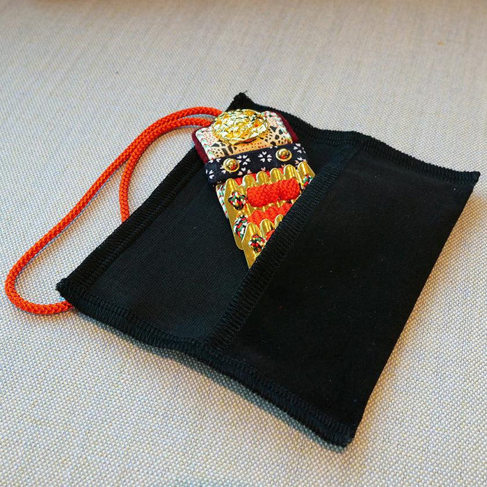 [AMULET] KAZARI KOYOROI® MINI GOLDLEAF (RED BRAID) | Art Armor| Kyoto Armor