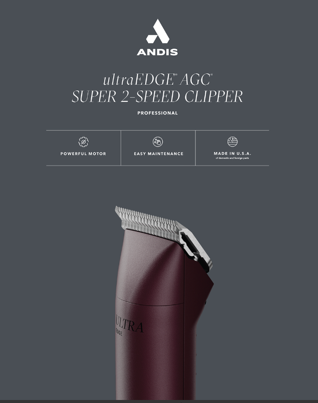 Andis UltraEdge Super 2-Speed Detachable Blade Clipper, AGC2 (Old 23280)
