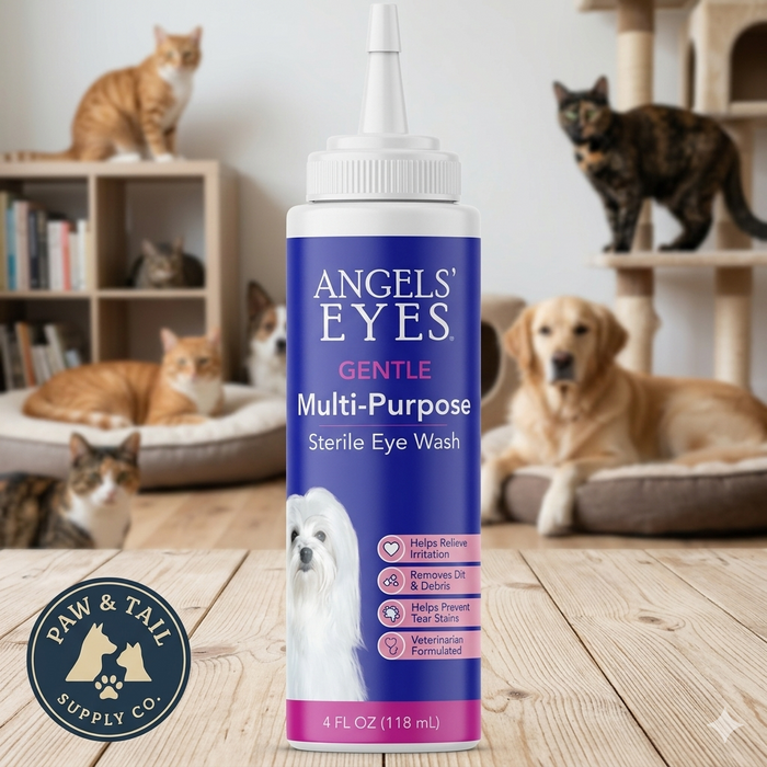 Angels' Eyes Sterile Eye Wash for Dogs & Cats Multi Purpose Eye Cleaner 4 oz.