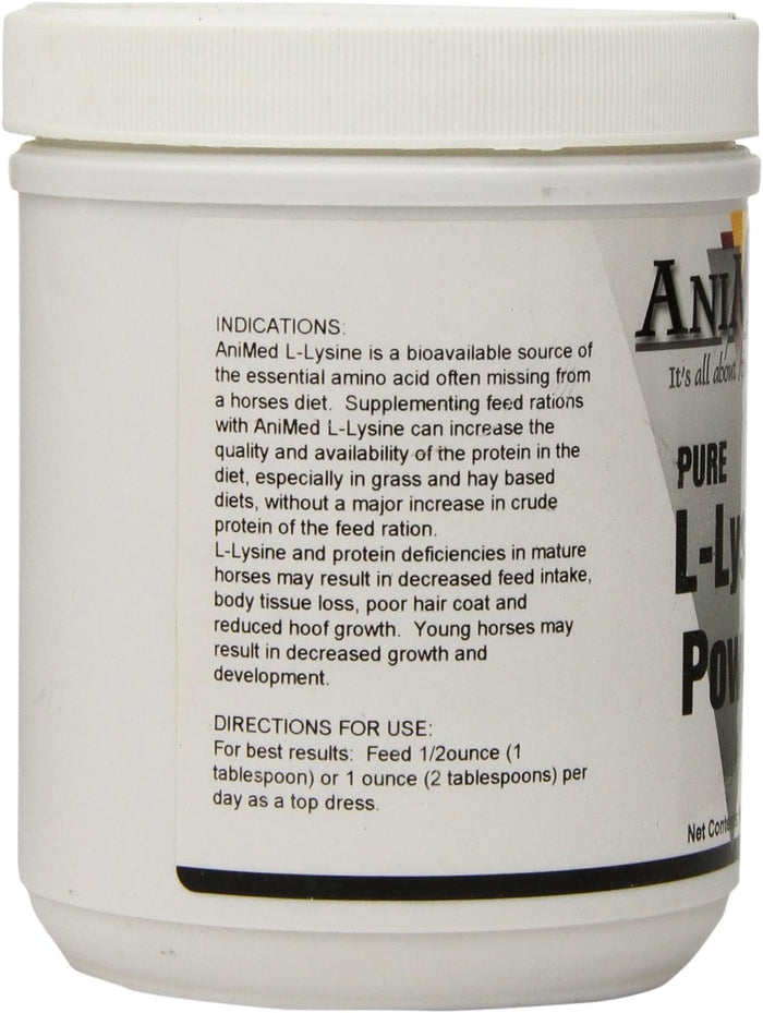 AniMed Pure L-Lysine Powder Horse Feed Supplement 16 oz.