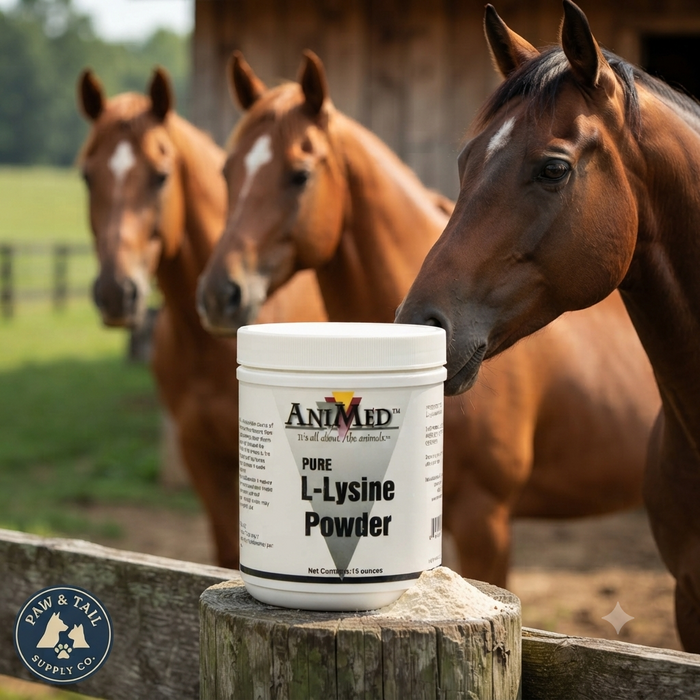AniMed Pure L-Lysine Powder Horse Feed Supplement 16 oz.