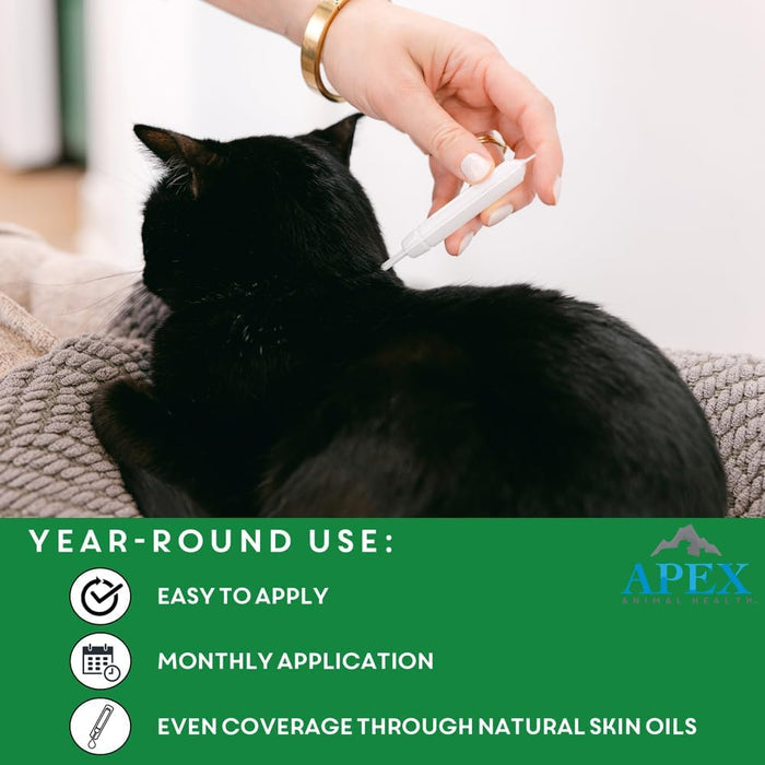 Apex Plus Flea & Tick Treatment for Cats 1.5lbs+ 3 Month Supply Waterproof EPA
