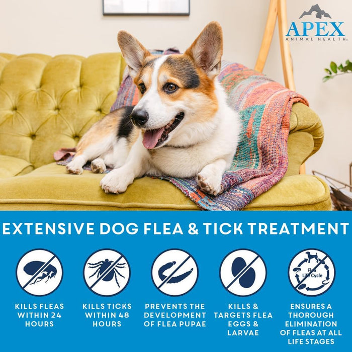 Apex Plus Flea & Tick Treatment for Medium Dogs 23-44 lbs 3-Month Supply