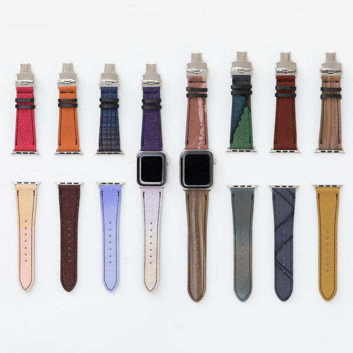 [APPLE WATCH BAND] CHAMELEON BAND FOR APPLE WATCH 41 (40,38) MM (BOTTOM 6 O'CLOCK SIDE) LEATHER R | KYOTO YUZEN DYEING