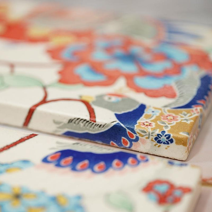 [ART PANEL, DISH] KEMONODE CERAMIC TILE NO.3 | MORPHOSHERE | KYOTO YUZEN DYEING
