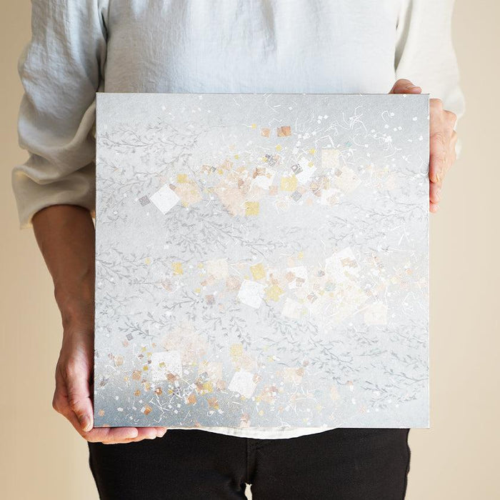 [ARTPANEL] WINTER GIN-KARAKUSA (ARABESQUE) L | GOLD AND SILVER DECORATIVE WORK| IPPINSHU
