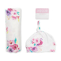 Bamboo Hat and Swaddle Blanket - Posies.