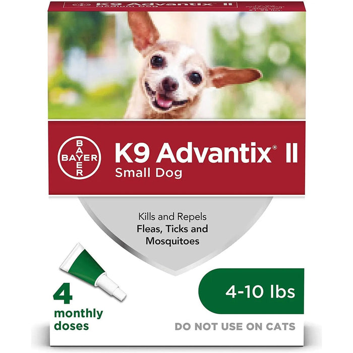 Bayer K9 Advantix II Flea Treatment for Small Dogs 4 Month Supply Bayer