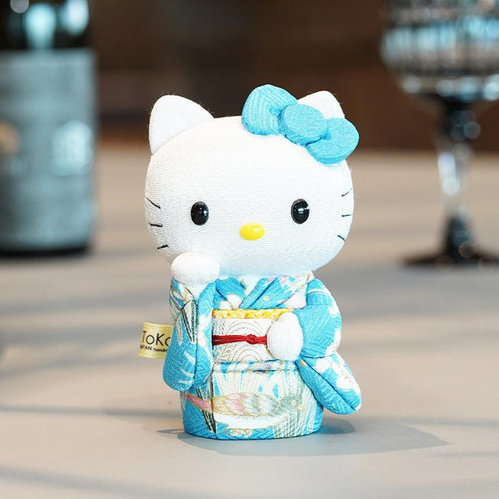 Hello Kitty doll in blue kimono, Edo art doll | Japan, Kakinuma Dolls