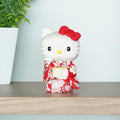Hello Kitty lucky cat doll in red floral kimono, Edo art doll figurine | Japan, Kakinuma Dolls