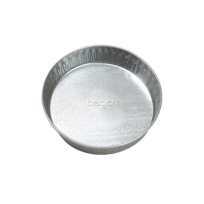 Bergan Galvanized Pet Pan 3 Quart Silver Durable Low Profile Dog Dish