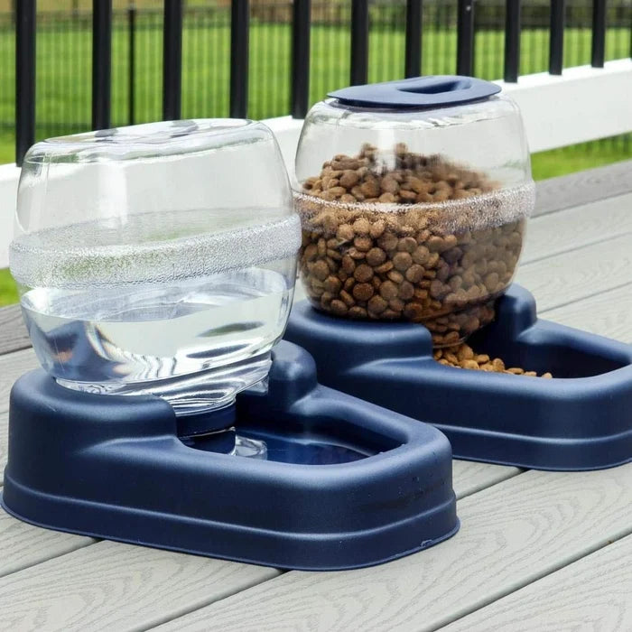 Bergan Petite Gourmet Pet Feeder Small Blue Auto Dispenser 6lb BPA Free