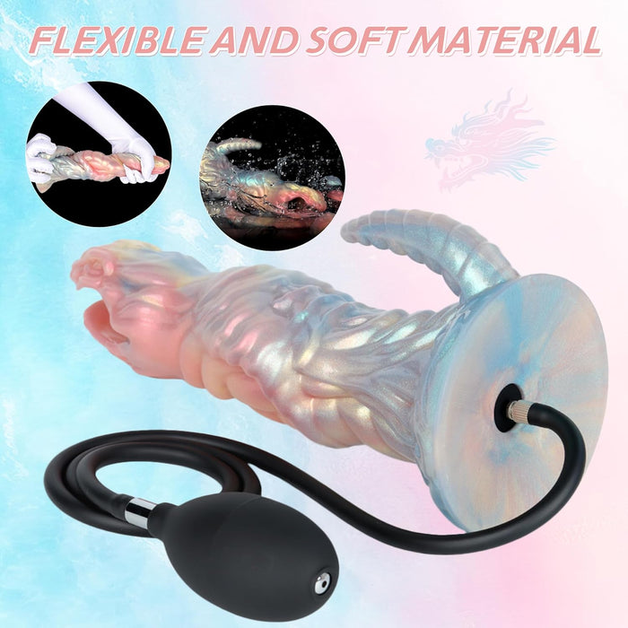 Big Pneumatic Pump Thick G-Spot Monster Dildo 10.3inch
