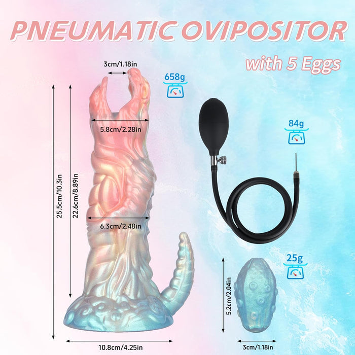 Big Pneumatic Pump Thick G-Spot Monster Dildo 10.3inch