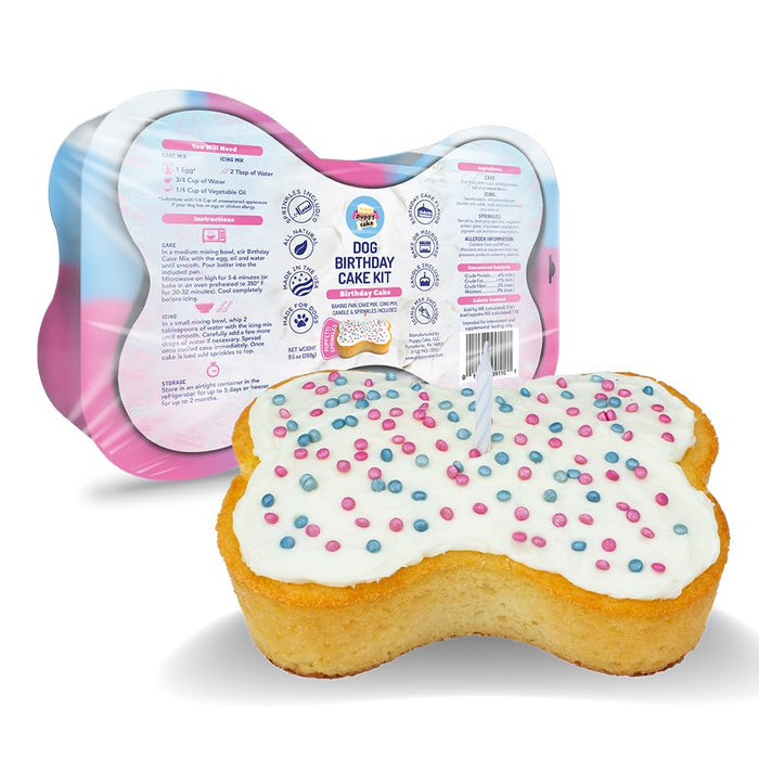 Birthday Cake Celebration Kit & 2 Playology Small Chicken Scent Rope Toys Dog Bundle