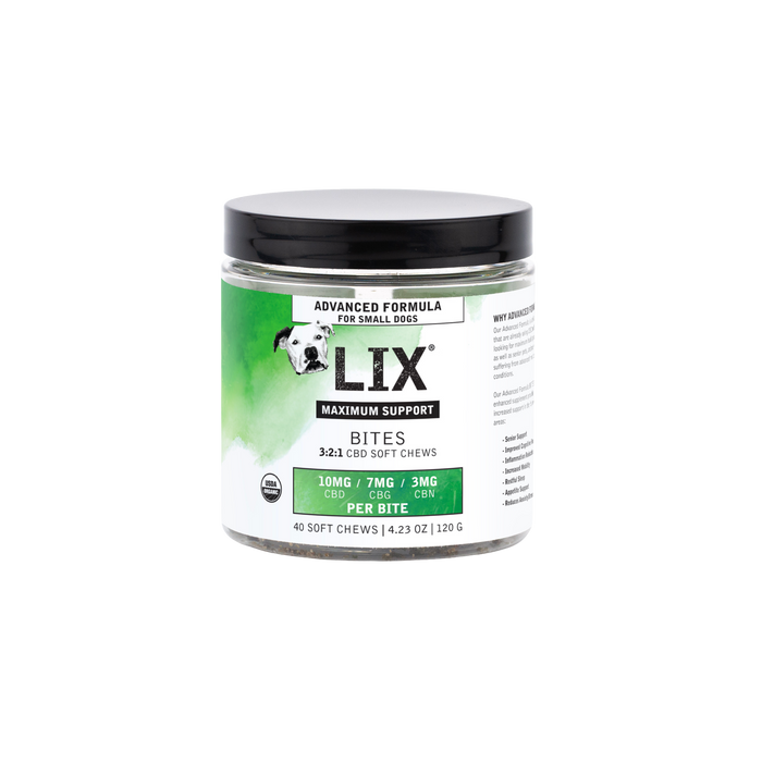 LIX Advanced Formula CBD soft chews for dogs and cats with cognitive and inflammation support