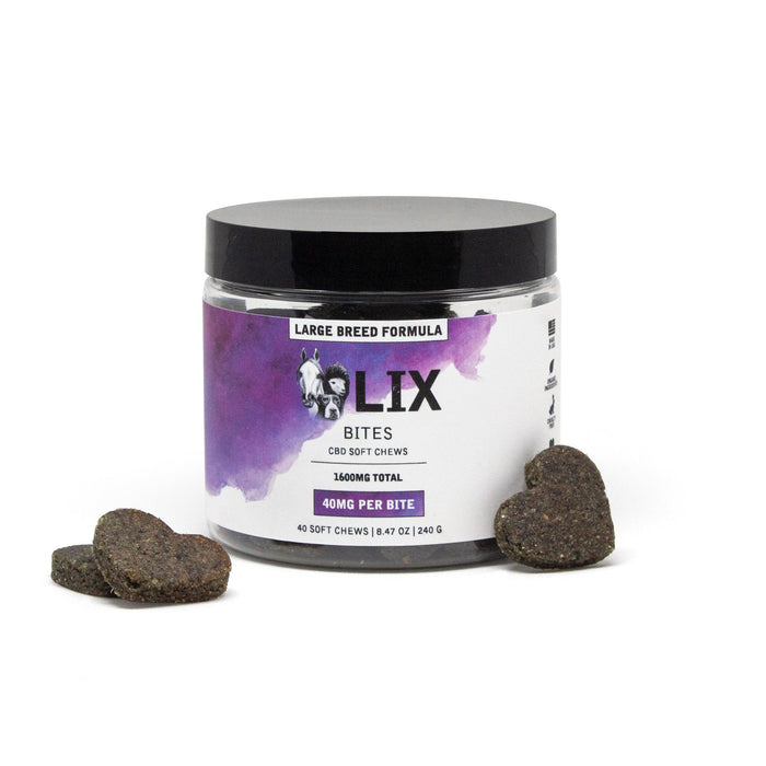 LIX Large Breed 40mg CBD soft chews for large dogs, horses and farm animals supporting anxiety and mobility