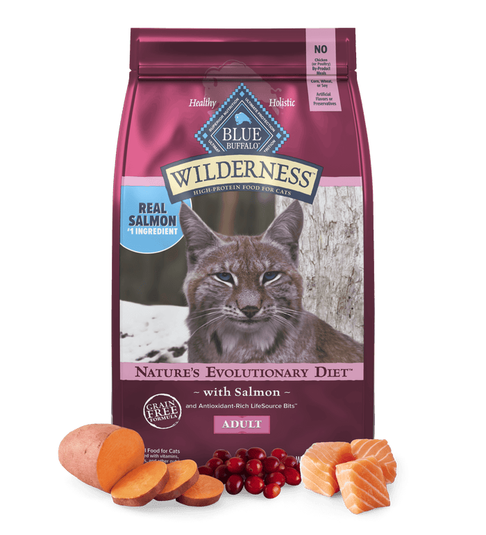 Blue Buffalo Chicken Adult Grain-free Cat Dry Food Wilderness Salmon (5lb)