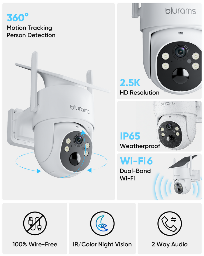 blurams 4MP Pan/Tilt Security Cameras