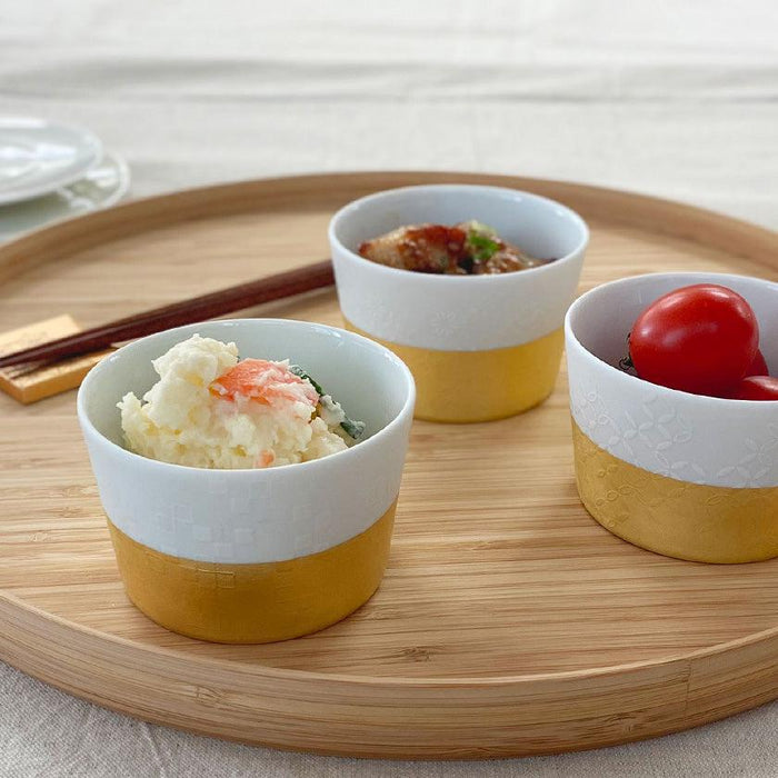 [BOWL] FOIL KOMON SHIPPO DISH | KANAZAWA GOLD LEAF | HAKUICHI