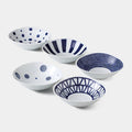 [BOWL SETS] INDIGO BALL SMALL SET OF 5 | HASAMI WARES| SAIKAI TOKI