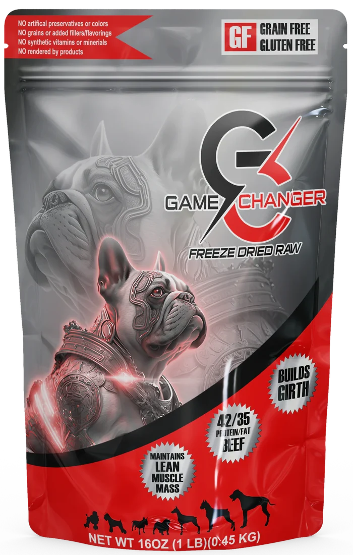Bully Performance Game Changer Freeze-Dried Raw Beef Dog Food 1lb